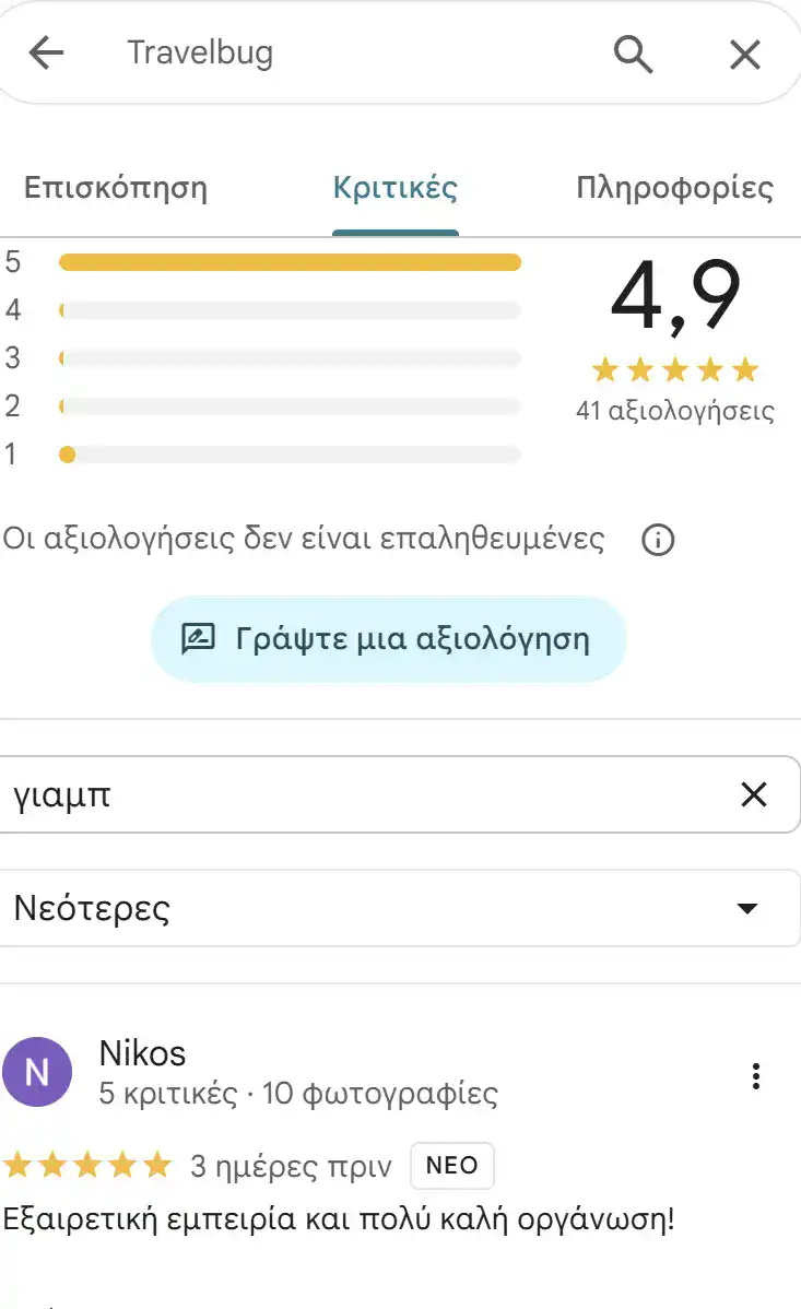 google κριτικες